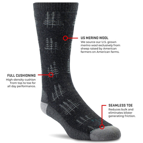 Farm to Feet Mens Cokeville Medium Cushion Socks  - 