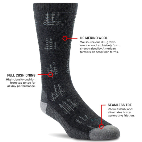 Farm to Feet Mens Cokeville Medium Cushion Socks  - 