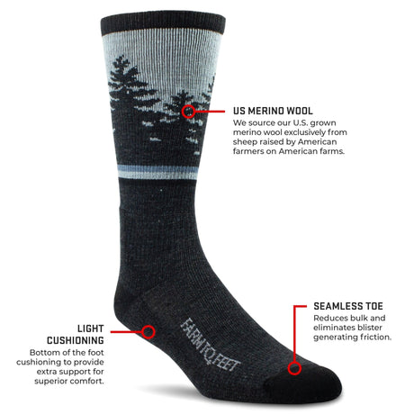 Farm to Feet Spokane Light Cushion Crew Socks  - 