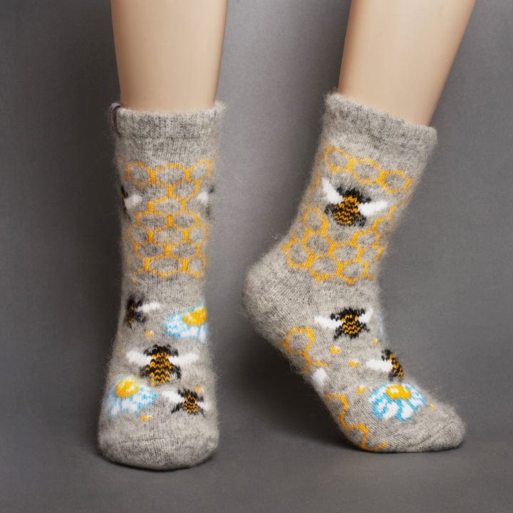 Siberia Spirit Bee Cozy Crew Socks  -  Small / Bee Cozy