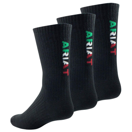 Ariat Cotton Crew 3-Pack Socks  - 