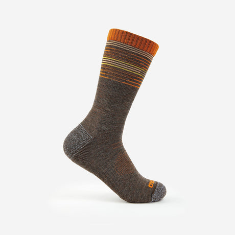 Thorlo Unisex Casual Light Cushion Mid Crew - Diamond Socks  -  Medium / Earthen Heather