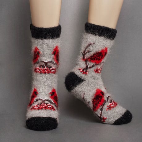 Siberia Spirit Crimson Cardinal Crew Socks  -  Small / Crimson Cardinal