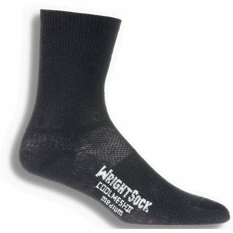 Wrightsock Coolmesh II Crew 2-Pack Socks - Clearance  -  Small / Black