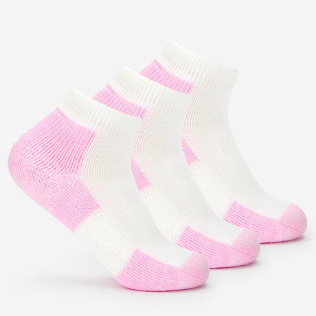 Thorlo Womens Distance Walking Maximum Cushion Ankle 3-Pack Socks  -  Medium / Pink