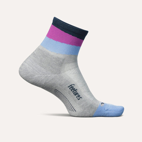 Feetures Elite Light Cushion Quarter Socks  -  Small / Lunar Ascent