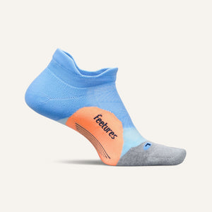 Feetures Elite Light Cushion No Show Tab Socks  -  Small / Blue Burst