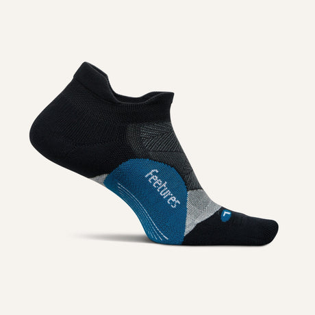 Feetures Elite Light Cushion No Show Tab Socks  -  Small / Black Sea