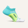 Feetures Elite Light Cushion No Show Tab Socks  -  Small / Aqua Surf