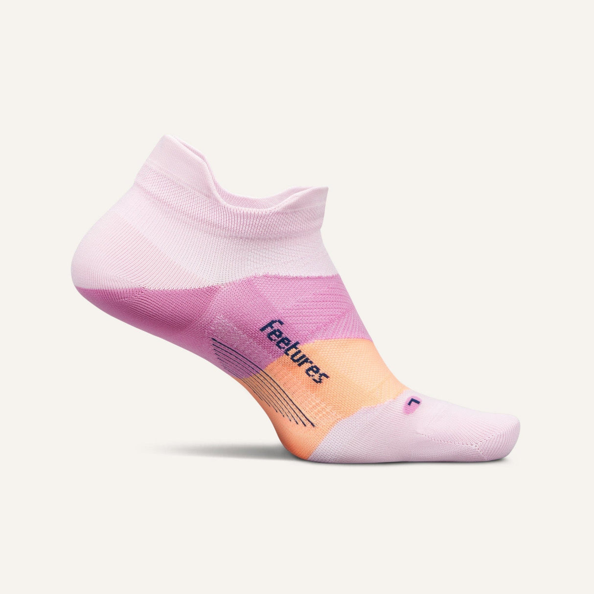 Feetures Elite Ultra Light No Show Tab Socks  -  Small / Pink Blitz