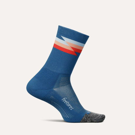 Feetures Elite Light Cushion Mini Crew Socks  -  Small / Synthwave Blue