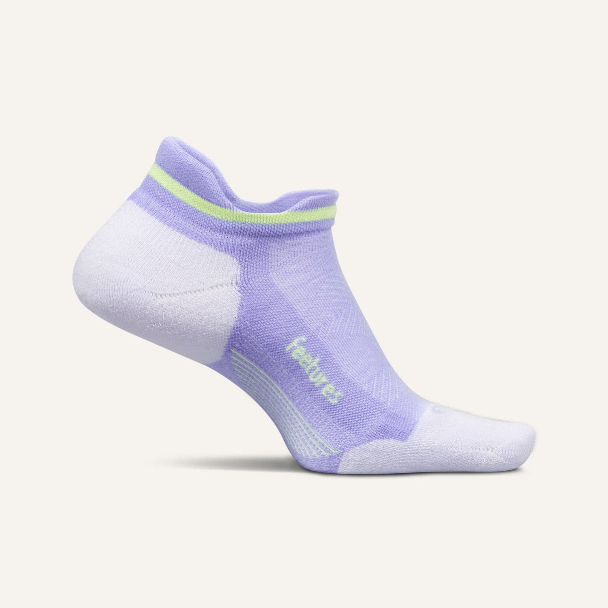 Feetures Elite Max Cushion No Show Tab Socks  -  Small / Lavender Rush