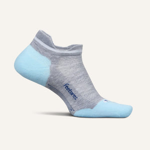 Feetures Elite Max Cushion No Show Tab Socks  -  Small / Gray Sky