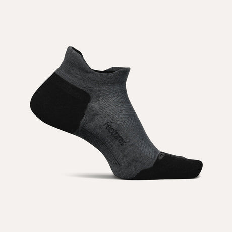 Feetures Elite Max Cushion No Show Tab Socks  -  Small / Gray