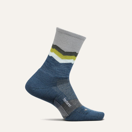 Feetures Merino 10 Cushion Mini Crew Socks  -  Small / Switchback Navy