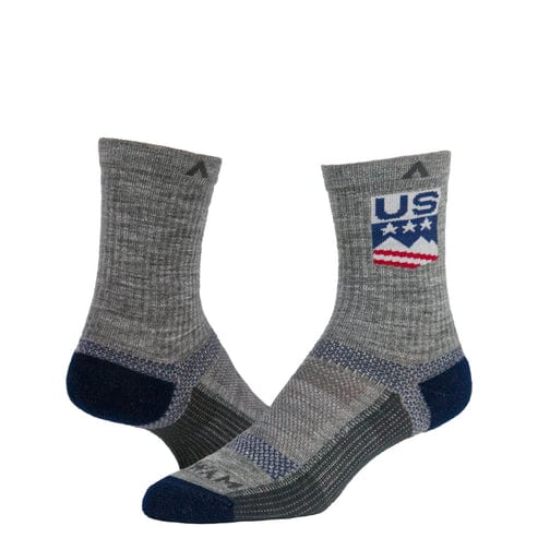 Wigwam USA Merino Wool Ultra Cool Lite Mid-Crew Socks  -  Small / Gray