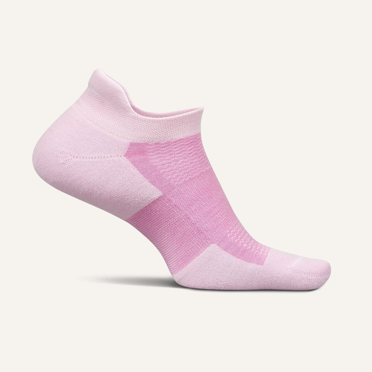 Feetures High Performance Max Cushion No Show Tab Socks  -  Small / Strawberry Milk