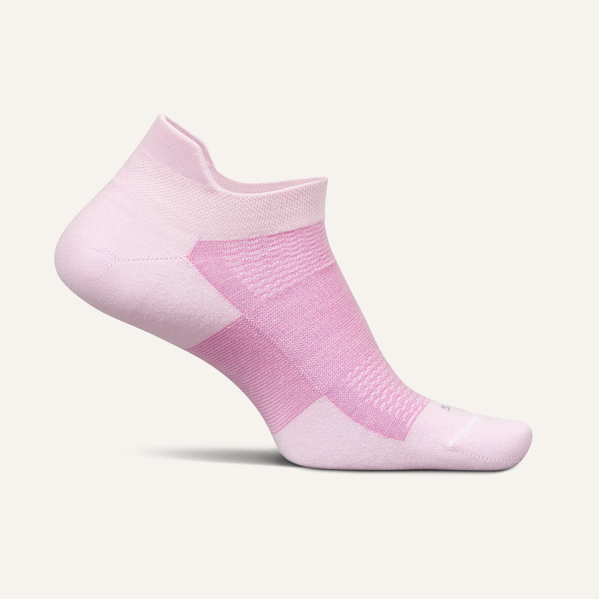 Feetures High Performance Ultra Light No Show Tab Socks  -  Small / Strawberry Milk