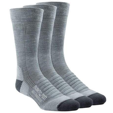 Farm to Feet 3-Pack Damascus Light Cushion Crew Hiking Socks  -  Medium / Charcoal