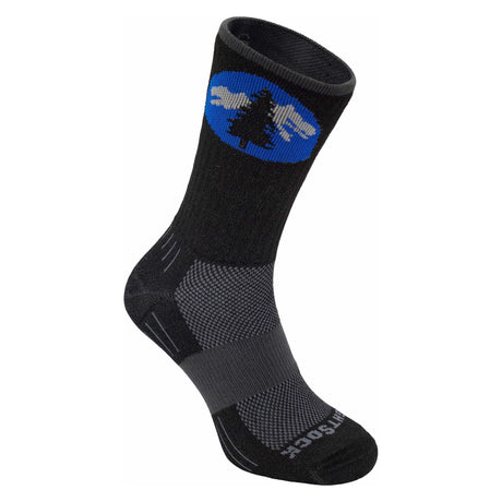 Wrightsock Escape Crew Anti-Blister Socks  -  Small / Black w/ Pacific Crest Trail Logo