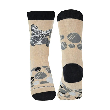 Bambukas Mens Frenchie Fresh French Bulldog Crew Socks  -  One Size Fits Most / Frenchie