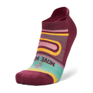 Balega Womens Grit & Grace No Show Socks  -  Small / MOVE WITH PURPOSE: Wildberry/Oriole