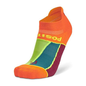 Balega Womens Grit & Grace No Show Socks  -  Small / POSITIVE ENERGY: Neon Orange/Candy Pink