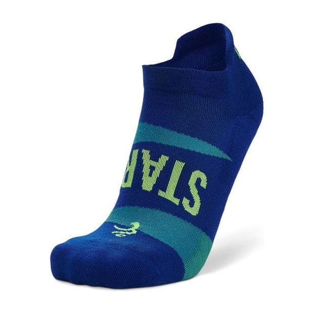 Balega Womens Grit & Grace No Show Socks  -  Small / START TODAY: Neon Blue/Mellow Lime