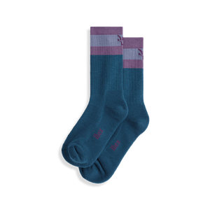 Ibex Traverse Crew Socks  -  Small / Green Gables/Rabbit/Dewberry