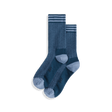 Ibex Nomad Herringbone Crew Socks  -  Small / Monument/Green Gables/Black