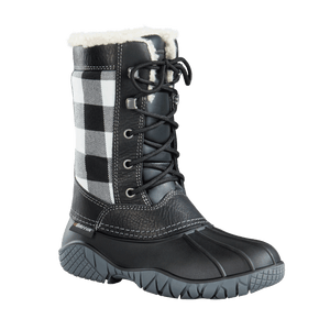 Baffin Jasper Womens Boots  -  6 / White/Black Plaid