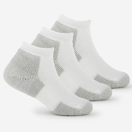 Thorlo Running Maximum Cushion Low-Cut 3-Pack Socks  -  Small / White/Platinum