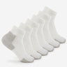 Thorlo Running Foot Protection Heavy Cushion Mini Crew 6-Pack Socks  -  Medium / White/Platinum
