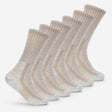 Thorlo Mens Moderate Cushion Crew Hiking 6-Pack Socks  -  Large / Walnut