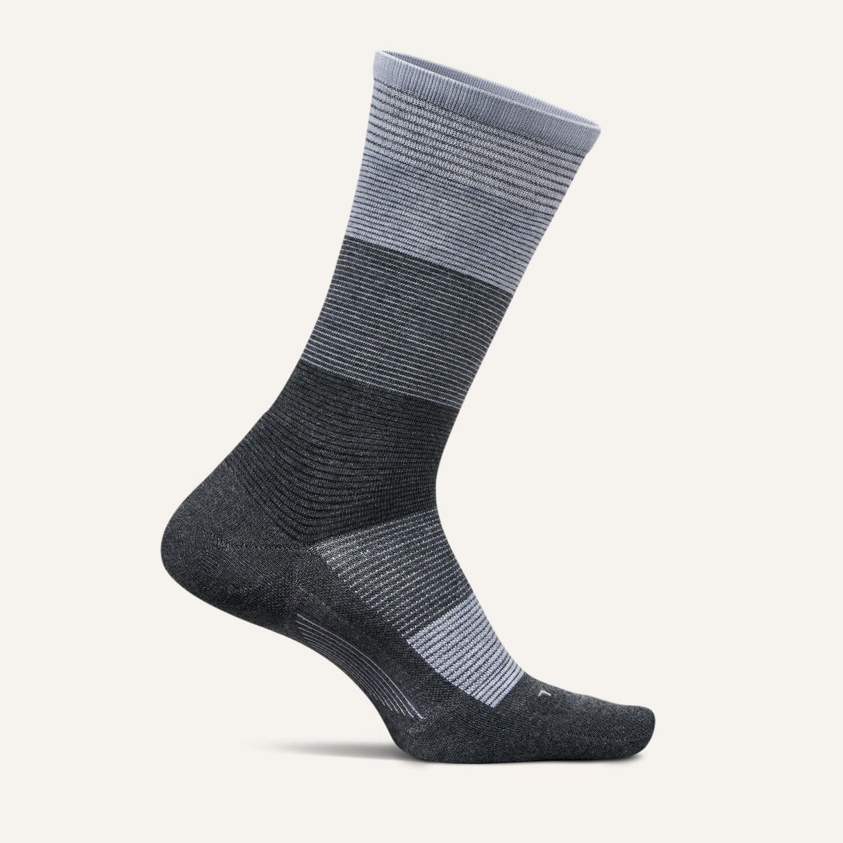 Feetures Womens Everyday Max Cushion Gradient Crew Socks  -  Small / Stone