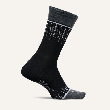 Feetures Womens Everyday Max Cushion Twinkle Crew Socks  -  Small / Black