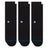 Stance Mens Icon Crew 3-Pack Socks  -  Medium / Black