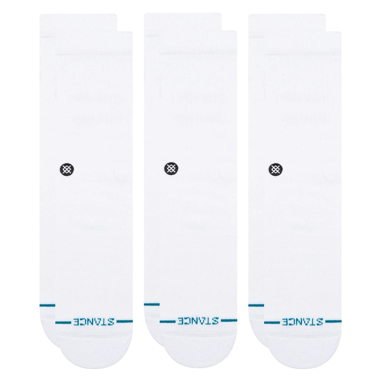 Stance Mens Icon Crew 3-Pack Socks  -  Medium / White