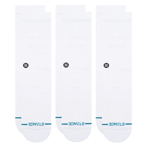 Stance Mens Icon Crew 3-Pack Socks  -  Medium / White