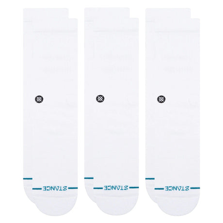 Stance Mens Icon Crew 3-Pack Socks  -  Medium / White