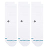 Stance Mens Icon Crew 3-Pack Socks  -  Medium / White