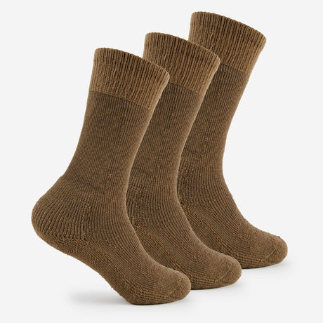Thorlo Military Maximum Cushion OTC 3-Pack Socks  -  Small / Coyote Brown