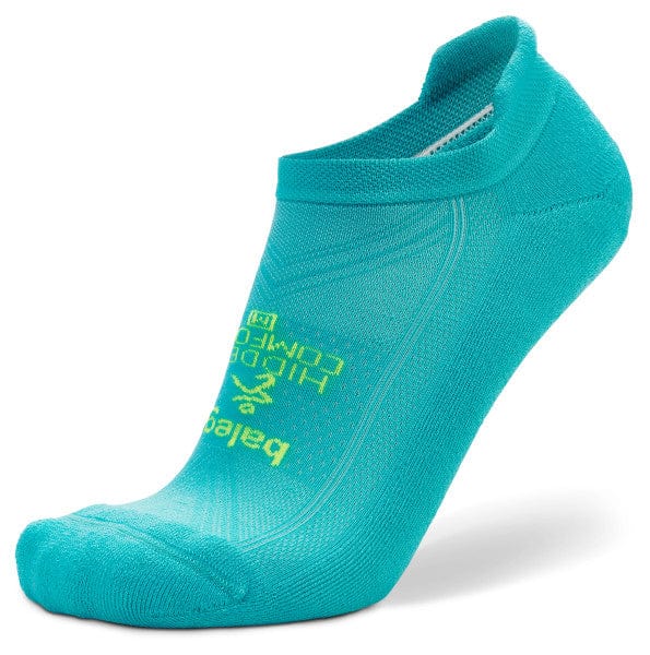 Balega Hidden Comfort No Show Tab Socks  -  Small / Neon Aqua