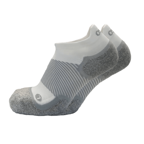 OS1st Wide Wellness Performance No Show Socks  -  Small / White