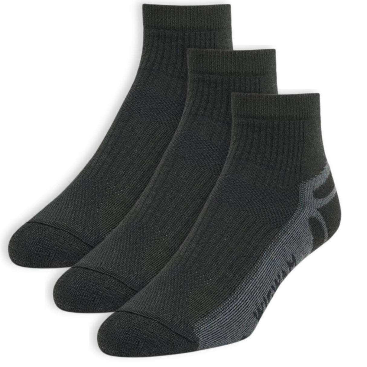 Wigwam Thunder Quarter Lightweight 3-Pack Socks  -  Medium / Black