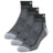 Wigwam Cool-Lite Hiker Quarter Midweight 3-Pack Socks  -  Large / Black/Gray