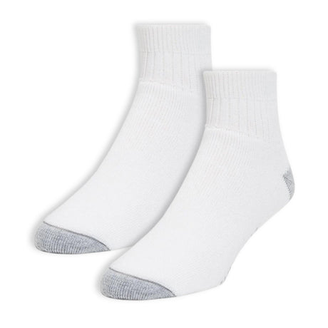 Wigwam Diabetic Sport Quarter Midweight 2-Pack Socks  -  Large / White