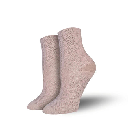 Bambukas Womens Bamboo Blush Textured Socks  -  One Size Fits Most / Baby Pink