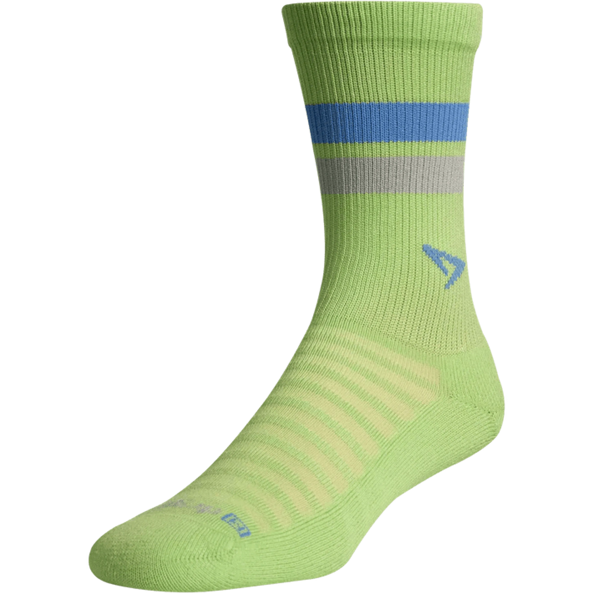 Drymax Running Lite Mesh Crew Socks  -  Small / Sublime w/Gray/Skyblue Stripes