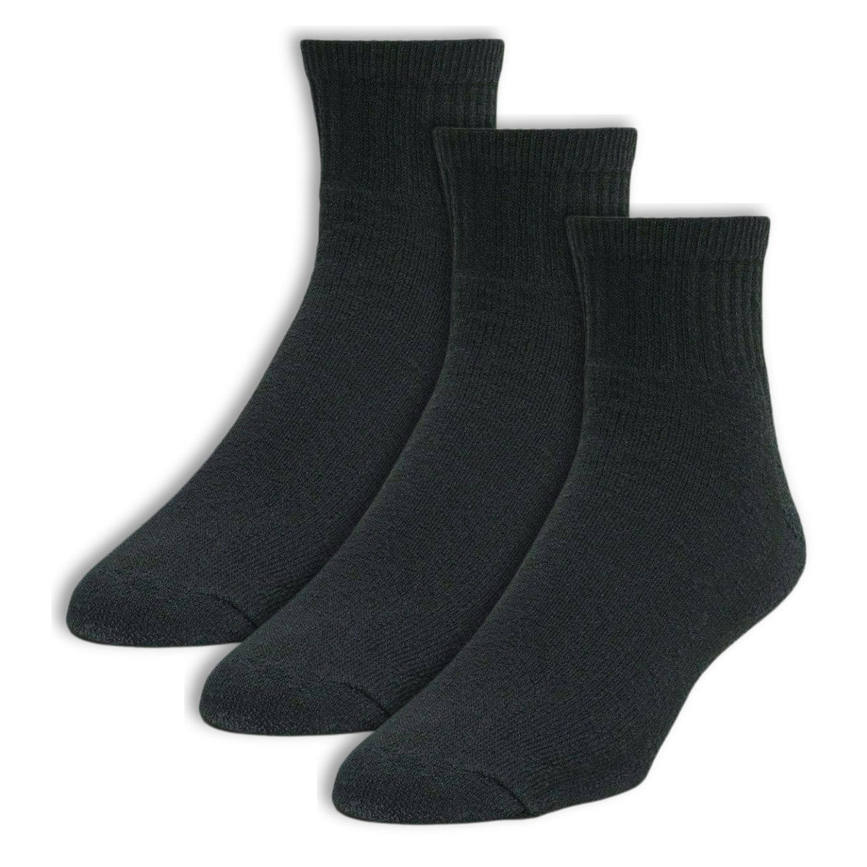 Wigwam Super 60 Quarter 3-Pack Socks  -  Medium / Black